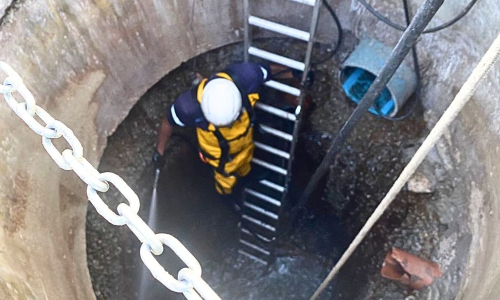 Águas de Joinville executa melhorias na rede de esgoto do Centro